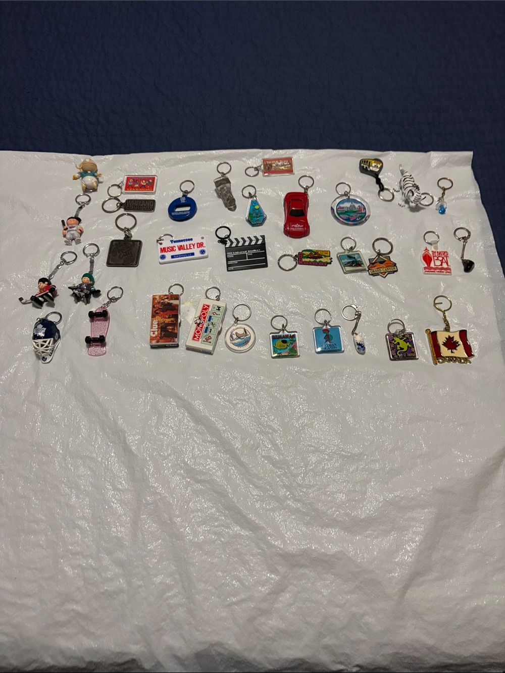 Assorted Keychain Collection - Multi-Color Keyring Set